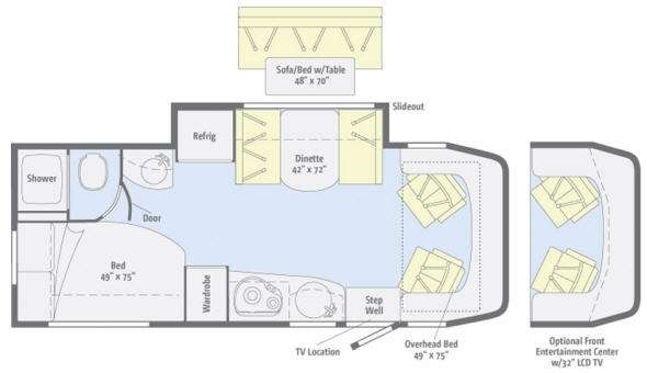 Floorplan - 2012 Itasca Navion 24J