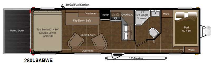 Floorplan - 2013 Keystone RV Energy 280LSABWE