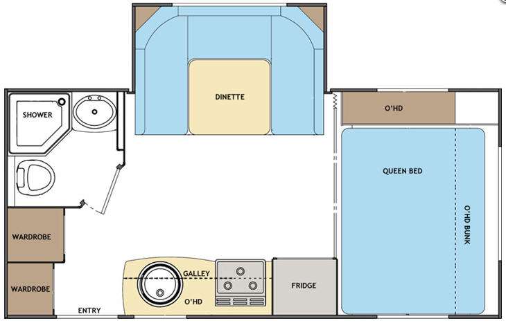 Floorplan - 2013 Lance Travel Trailers 1685