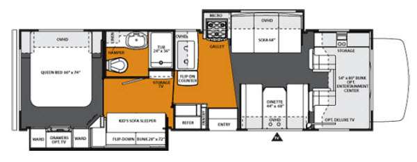 Floorplan - 2013 Forest River RV Forester 3171DS Ford