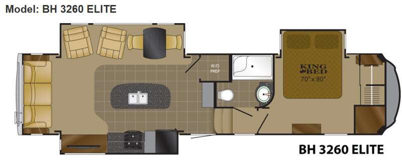 Floorplan - 2013 Heartland Bighorn 3260 Elite
