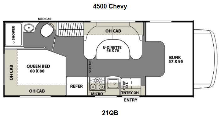 Floorplan - 2014 Coachmen RV Freelander 21QB  Chevy 4500