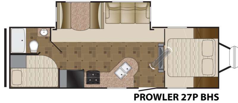 Floorplan - 2014 Heartland Prowler 27P BHS