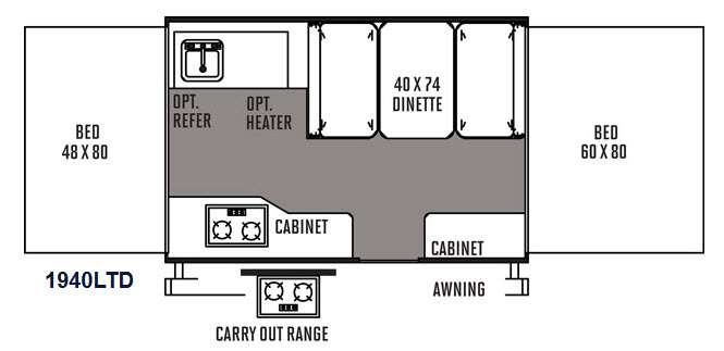Floorplan - 2014 Forest River RV Rockwood Freedom Series 1940LTD