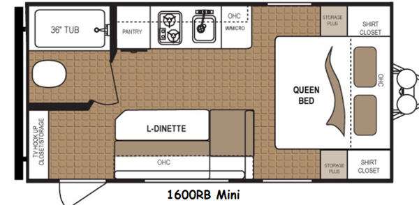 Floorplan - 2014 Dutchmen RV Aspen Trail 1600RB Mini