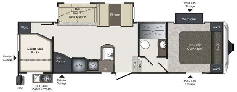 Floorplan - 2015 Keystone RV Laredo Super Lite 285SBH