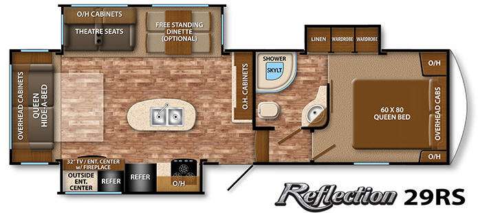 Floorplan - 2015 Grand Design Reflection 29RS