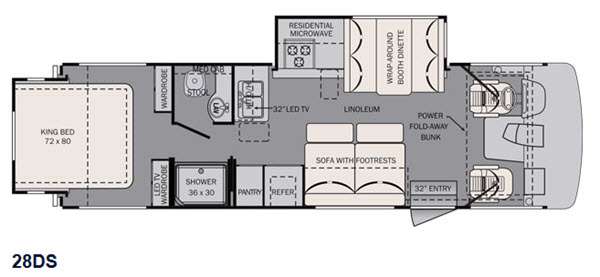 Floorplan - 2015 Forest River RV FR3 28DS