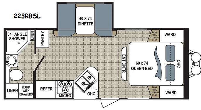 Floorplan - 2015 Dutchmen RV Kodiak 223RBSL Express