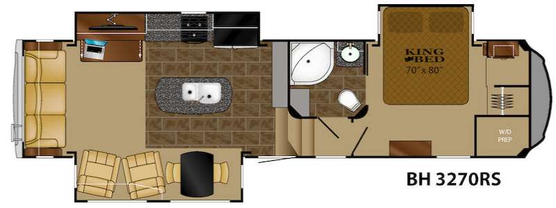 Floorplan - 2016 Heartland Bighorn 3270RS