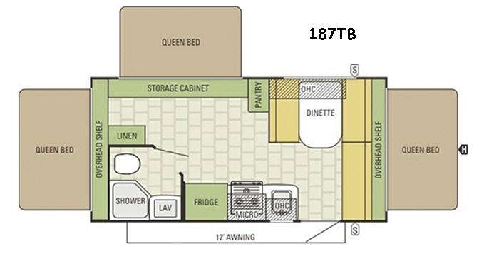 Floorplan - 2016 Starcraft Travel Star 187TB