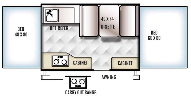 Floorplan - 2016 Forest River RV Rockwood Freedom Series 1940LTD