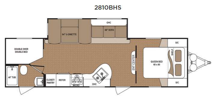 Floorplan - 2016 Dutchmen RV Aspen Trail 2810BHS