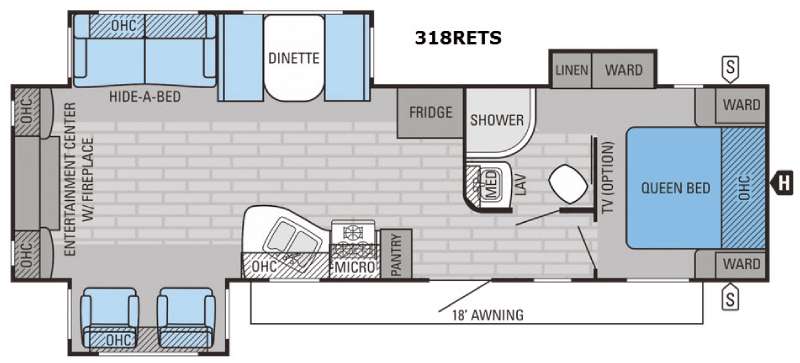 Floorplan - 2016 Jayco Eagle 318RETS