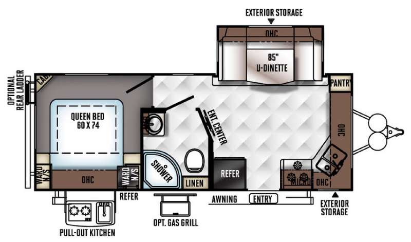 Floorplan - 2016 Forest River RV Rockwood Mini Lite 2506S