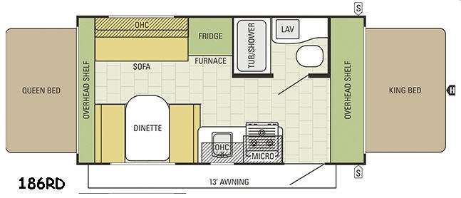 Floorplan - 2017 Starcraft Travel Star 186RD