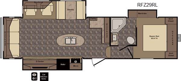 Floorplan - 2017 CrossRoads RV ReZerve RFZ29RL