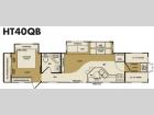 Floorplan - 2008 CrossRoads RV Hampton HT40QB