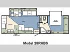 Floorplan - 2009 Forest River RV Wildcat 28RKBS