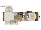 Floorplan - 2017 Keystone RV Cougar Half-Ton Series 283RETWE