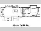 Floorplan - 2009 Forest River RV Cedar Creek 34RLSA