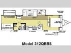 Floorplan - 2009 Forest River RV Salem LA 312QBBS