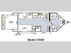 Floorplan - 2010 Forest River RV Rockwood Windjammer 2102W