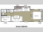 Floorplan - 2010 Forest River RV Cherokee Grey Wolf 28BHKS