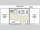 Floorplan - 2013 Coachmen RV Clipper Camping Trailers 106ST Sport