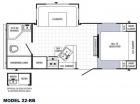 Floorplan - 2016 Palomino Puma 22-RB