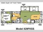 Floorplan - 2008 Forest River RV Flagstaff Classic Super Lite 829FKSS