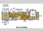 Floorplan - 2013 Forest River RV Wildwood DLX 402QBQ