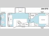 Floorplan - 2005 Keystone RV Cougar 244EFS