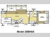 Floorplan - 2009 Forest River RV Salem LE 28BHSS