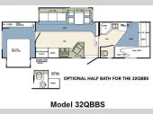 Floorplan - 2009 Forest River RV Wildcat 32QBBS