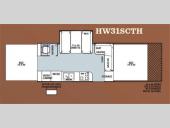 Floorplan - 2012 Forest River RV Flagstaff High Wall HW31SCTH