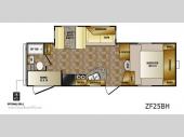 Floorplan - 2014 CrossRoads RV Zinger ZF25BH