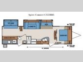 Floorplan - 2014 KZ Spree Connect C322BHS