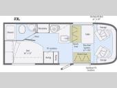 Floorplan - 2015 Itasca Viva 23L