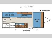 Floorplan - 2016 KZ Spree Escape E19BH