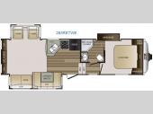 Floorplan - 2017 Keystone RV Cougar Half-Ton Series 283RETWE