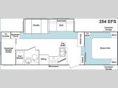 Floorplan - 2005 Keystone RV Cougar 254EFS