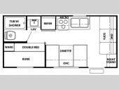 Floorplan - 2008 Forest River RV Cherokee Lite 18DD