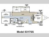 Floorplan - 2009 Forest River RV Rockwood Signature Ultra Lite 8317SS