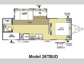Floorplan - 2009 Forest River RV Salem LE 26TBUD