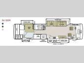 Floorplan - 2010 Tiffin Motorhomes Phaeton 36 QSH