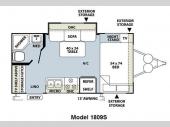 Floorplan - 2011 Forest River RV Rockwood Mini Lite 1809S