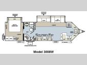 Floorplan - 2011 Forest River RV Rockwood Wind Jammer 3008W