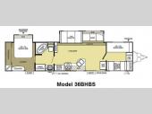 Floorplan - 2012 Forest River RV Salem 36BHBS