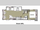 Floorplan - 2012 Forest River RV Cherokee Grey Wolf 26RL